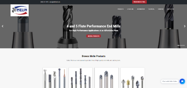 Melin Tool Company_Offcial Website Capture